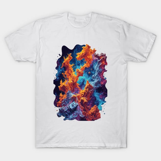 A Cosmic Ballet: Nebula's Elegance in Pillars of Creation - cosmic T-Shirt by RhaNassim ★★★★★